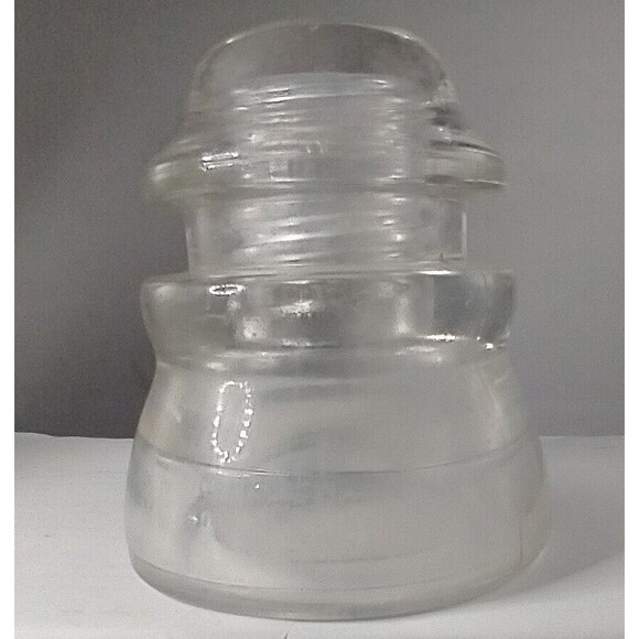 Vintage Hemingray #45 Made in USA 17-41 Clear Glass Insulator read description - Picture 3 of 10